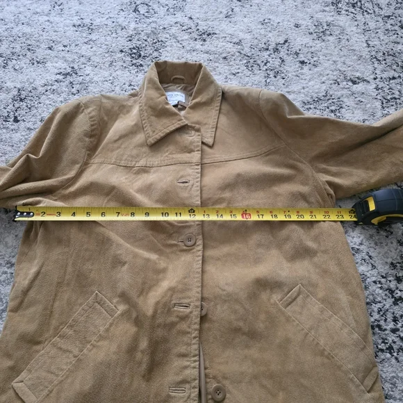 Vintage Suede Leather Jacket Jaclyn Smith Womens 0X Tan Western Chic Rodeo - Picture 4 of 8